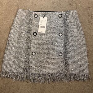 NWT A Loves A  Silver Tweed Mini Skirt